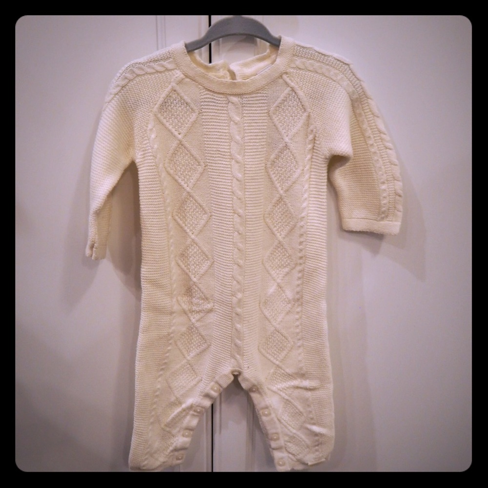 Janie and jack cable knit onesie